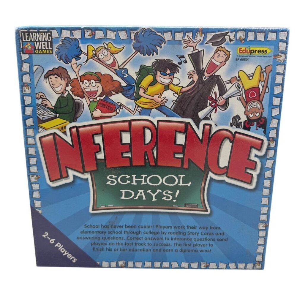 Inference School Days! Educational Board Game RL 3.5-5.0  2-6 Players READ